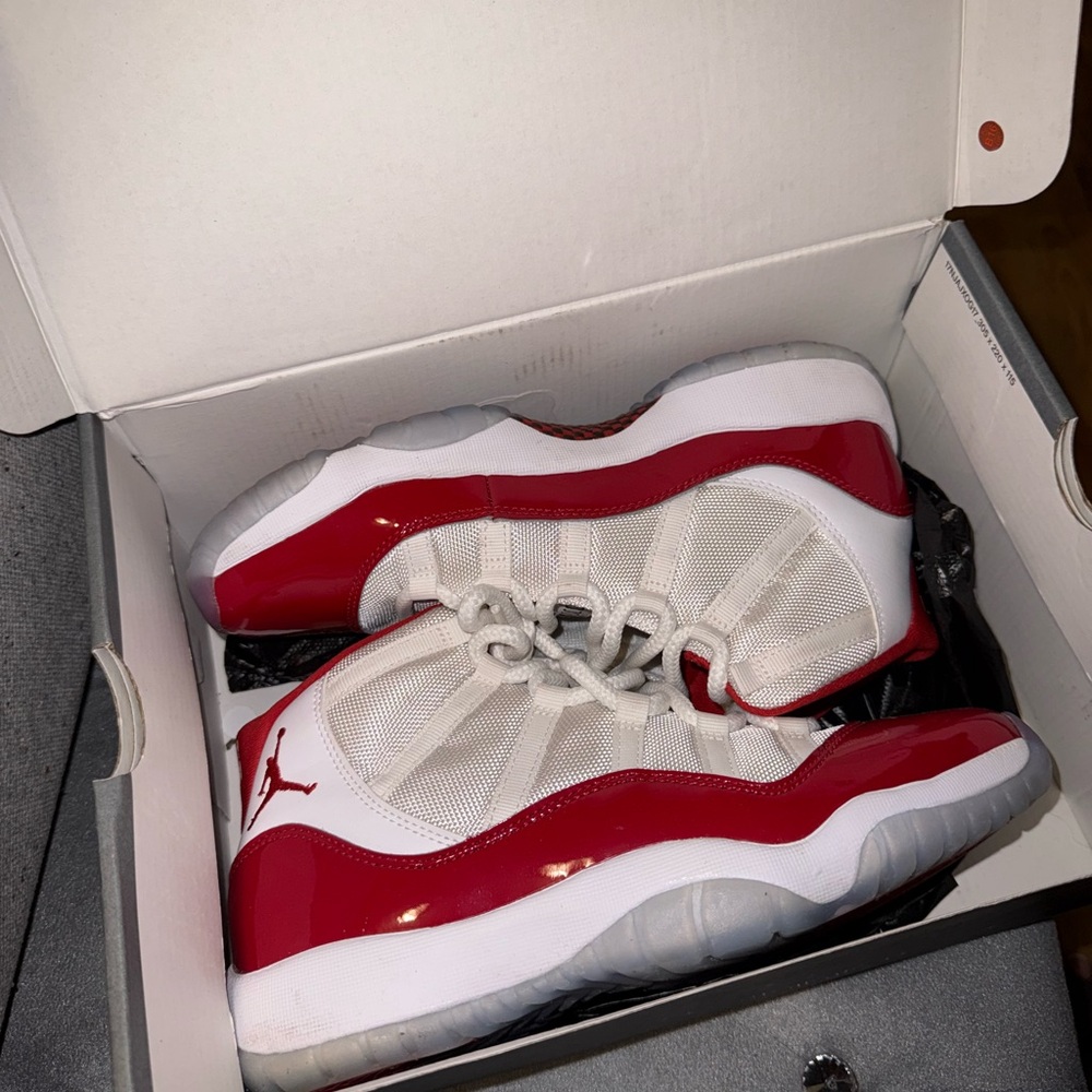 Jordan Kids Red and White Sneakers